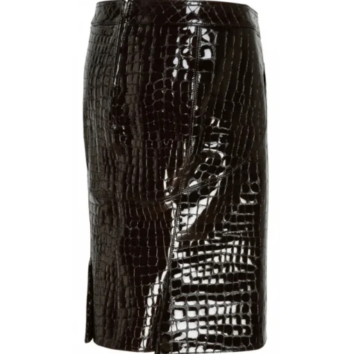 Tom Ford Skirts-- Dark Chocolate Glossy Skirt - Exclusive Luxury Collection - Avvenice