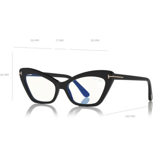 Tom Ford Eyewear Sunglasses & Eyewear-Tom Ford - Double Clip On Optical Glasses - Butterfly Optical Glasses - Black - FT5643-B - Optical Glasses - - Avvenice