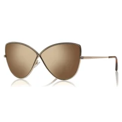 Tom Ford Eyewear Sunglasses & Eyewear-Tom Ford - Elise Sunglasses - Butterfly Acetate Sunglasses - FT0569 - Bronze - - Avvenice