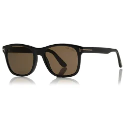Tom Ford Eyewear Sunglasses & Eyewear-Tom Ford - Eric Sunglasses - Squared Acetate Sunglasses - Shiny Black - FT0595 - Sunglasses - - Avvenice