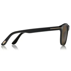 Tom Ford Eyewear Sunglasses & Eyewear-Tom Ford - Eric Sunglasses - Squared Acetate Sunglasses - Shiny Black - FT0595 - Sunglasses - - Avvenice