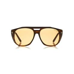 Tom Ford Eyewear Sunglasses & Eyewear-Tom Ford - Fender Sunglasses - Square Acetate Sunglasses - Brown - FT0799 - Sunglasses - - Avvenice