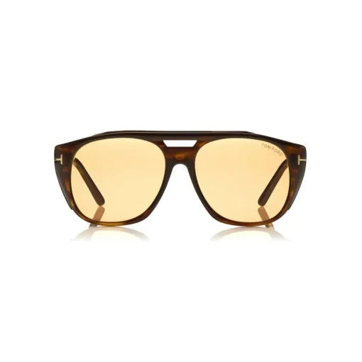 Tom Ford Eyewear Sunglasses & Eyewear-Tom Ford - Fender Sunglasses - Square Acetate Sunglasses - Brown - FT0799 - Sunglasses - - Avvenice