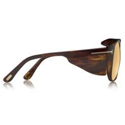 Tom Ford Eyewear Sunglasses & Eyewear-Tom Ford - Fender Sunglasses - Square Acetate Sunglasses - Brown - FT0799 - Sunglasses - - Avvenice