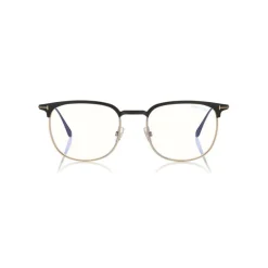 Tom Ford Eyewear Sunglasses & Eyewear-Tom Ford - Half-Rim Optical Glasses - Half-Rim Optical Glasses - Black Gold - FT5549-B – Optical Glasses - - Avvenice