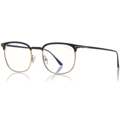 Tom Ford Eyewear Sunglasses & Eyewear-Tom Ford - Half-Rim Optical Glasses - Half-Rim Optical Glasses - Black Gold - FT5549-B – Optical Glasses - - Avvenice