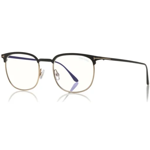 Tom Ford Eyewear Sunglasses & Eyewear-Tom Ford - Half-Rim Optical Glasses - Half-Rim Optical Glasses - Black Gold - FT5549-B – Optical Glasses - - Avvenice