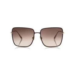 Tom Ford Eyewear Sunglasses & Eyewear-Tom Ford - Heather Sunglasses - Square Metal Sunglasses - Red - FT0739 - Sunglasses - - Avvenice