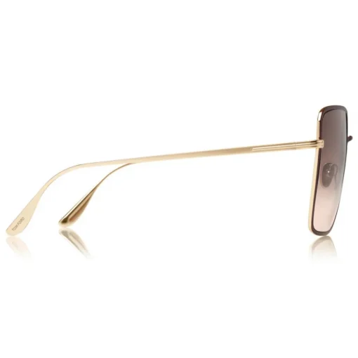 Tom Ford Eyewear Sunglasses & Eyewear-Tom Ford - Heather Sunglasses - Square Metal Sunglasses - Red - FT0739 - Sunglasses - - Avvenice
