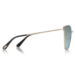 Tom Ford Eyewear Sunglasses & Eyewear-Tom Ford - Helena Sunglasses - Square Acetate Sunglasses - FT0653 - Light Blue - - Avvenice