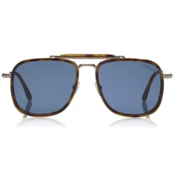 Tom Ford Eyewear Sunglasses & Eyewear-Tom Ford - Huck Sunglasses - Navigator Style Sunglasses - Blonde Havana - FT0665 - Sunglasses - - Avvenice