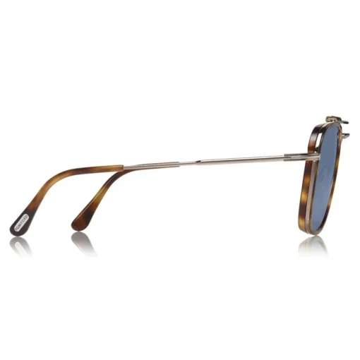 Tom Ford Eyewear Sunglasses & Eyewear-Tom Ford - Huck Sunglasses - Navigator Style Sunglasses - Blonde Havana - FT0665 - Sunglasses - - Avvenice