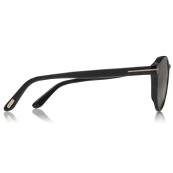 Tom Ford Eyewear Sunglasses & Eyewear-Tom Ford - Ian Sunglasses - Round Acetate Sunglasses - Black - FT0591 - Sunglasses - - Avvenice
