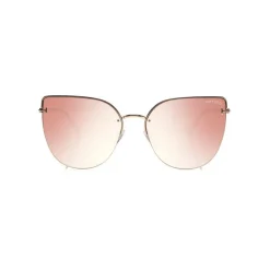 Tom Ford Eyewear Sunglasses & Eyewear-Tom Ford - Ingrid Sunglasses - Cat-Eye Metal Sunglasses - Rose Gold Pink - FT0652 - Sunglasses - - Avvenice