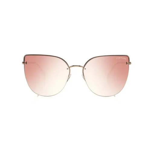 Tom Ford Eyewear Sunglasses & Eyewear-Tom Ford - Ingrid Sunglasses - Cat-Eye Metal Sunglasses - Rose Gold Pink - FT0652 - Sunglasses - - Avvenice