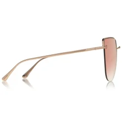 Tom Ford Eyewear Sunglasses & Eyewear-Tom Ford - Ingrid Sunglasses - Cat-Eye Metal Sunglasses - Rose Gold Pink - FT0652 - Sunglasses - - Avvenice