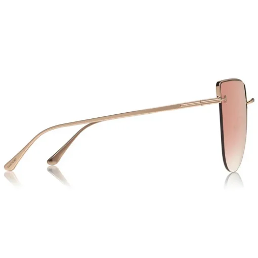 Tom Ford Eyewear Sunglasses & Eyewear-Tom Ford - Ingrid Sunglasses - Cat-Eye Metal Sunglasses - Rose Gold Pink - FT0652 - Sunglasses - - Avvenice