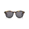 Tom Ford Eyewear Sunglasses & Eyewear-Tom Ford - Jameson Sunglasses - Round Acetate Sunglasses - Red Havana - FT0752 - Sunglasses - - Avvenice