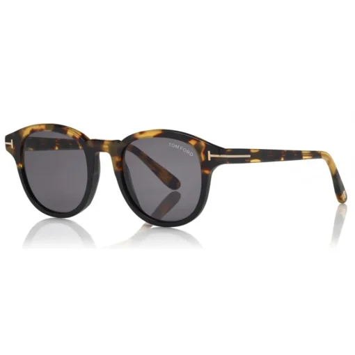 Tom Ford Eyewear Sunglasses & Eyewear-Tom Ford - Jameson Sunglasses - Round Acetate Sunglasses - Red Havana - FT0752 - Sunglasses - - Avvenice