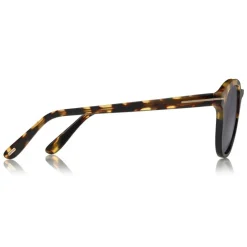 Tom Ford Eyewear Sunglasses & Eyewear-Tom Ford - Jameson Sunglasses - Round Acetate Sunglasses - Red Havana - FT0752 - Sunglasses - - Avvenice