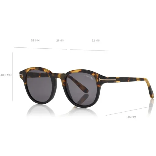 Tom Ford Eyewear Sunglasses & Eyewear-Tom Ford - Jameson Sunglasses - Round Acetate Sunglasses - Red Havana - FT0752 - Sunglasses - - Avvenice