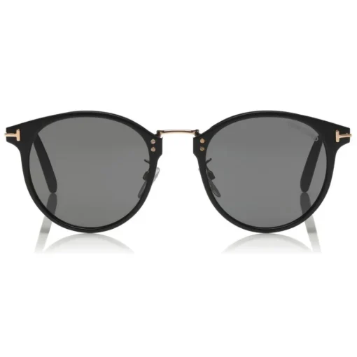 Tom Ford Eyewear Sunglasses & Eyewear-Tom Ford - Jamieson Sunglasses - Round Acetate Sunglasses - Black - FT0673 - Sunglasses - - Avvenice