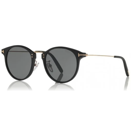 Tom Ford Eyewear Sunglasses & Eyewear-Tom Ford - Jamieson Sunglasses - Round Acetate Sunglasses - Black - FT0673 - Sunglasses - - Avvenice