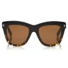 Tom Ford Eyewear Sunglasses & Eyewear-Tom Ford - Julie Sunglasses - Square Acetate Sunglasses - Black Havana - FT0685 - Sunglasses - - Avvenice