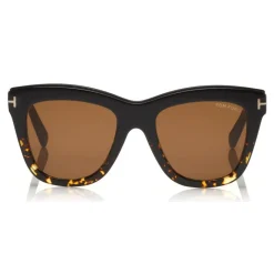 Tom Ford Eyewear Sunglasses & Eyewear-Tom Ford - Julie Sunglasses - Square Acetate Sunglasses - Black Havana - FT0685 - Sunglasses - - Avvenice