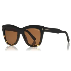 Tom Ford Eyewear Sunglasses & Eyewear-Tom Ford - Julie Sunglasses - Square Acetate Sunglasses - Black Havana - FT0685 - Sunglasses - - Avvenice