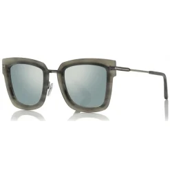 Tom Ford Eyewear Sunglasses & Eyewear-Tom Ford - Lara Sunglasses - Square Acetate Sunglasses - Grey Silver - FT0573 - Sunglasses - - Avvenice