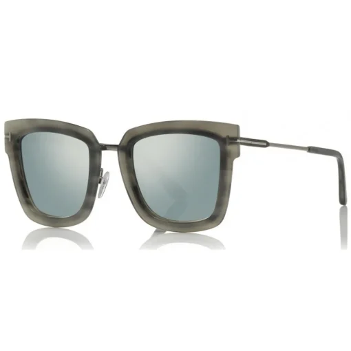 Tom Ford Eyewear Sunglasses & Eyewear-Tom Ford - Lara Sunglasses - Square Acetate Sunglasses - Grey Silver - FT0573 - Sunglasses - - Avvenice
