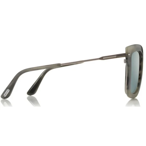 Tom Ford Eyewear Sunglasses & Eyewear-Tom Ford - Lara Sunglasses - Square Acetate Sunglasses - Grey Silver - FT0573 - Sunglasses - - Avvenice