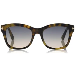 Tom Ford Eyewear Sunglasses & Eyewear-Tom Ford - Lauren Sunglasses - Squared Acetate Sunglasses - Pink Havana - FT0614 - Sunglasses - - Avvenice