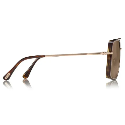 Tom Ford Eyewear Sunglasses & Eyewear-Tom Ford - Lionel Sunglasses - Square Metal Sunglasses - Havana - FT0750 - Sunglasses - - Avvenice