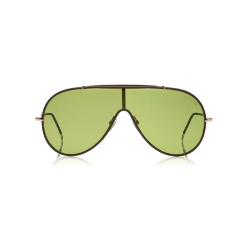 Tom Ford Eyewear Sunglasses & Eyewear-Tom Ford - Mack Sunglasses - Pilot Metal Sunglasses - Gold Green - FT0671 - Sunglasses - - Avvenice
