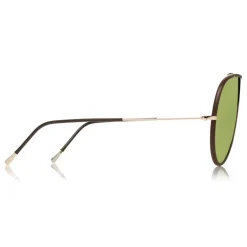 Tom Ford Eyewear Sunglasses & Eyewear-Tom Ford - Mack Sunglasses - Pilot Metal Sunglasses - Gold Green - FT0671 - Sunglasses - - Avvenice