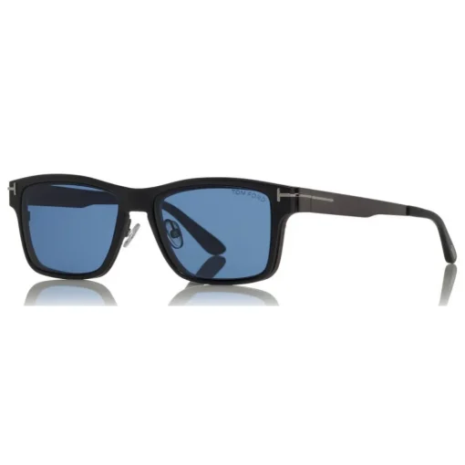 Tom Ford Eyewear Sunglasses & Eyewear-Tom Ford - Magnetic Clip Sunglasses - Square Metal Sunglasses - Ruthenium Black - FT5475 - Sunglasses - - Avvenice