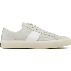 Tom Ford Shoes-- Marble and Cream Logo Patch Sneakers - Exclusive Luxury Collection - Avvenice
