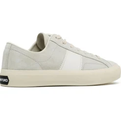 Tom Ford Shoes-- Marble and Cream Logo Patch Sneakers - Exclusive Luxury Collection - Avvenice