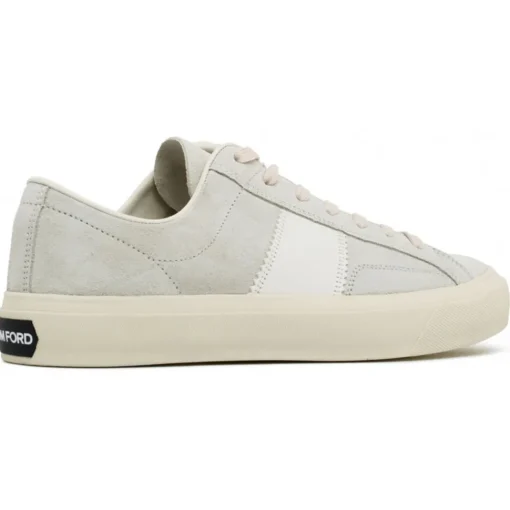 Tom Ford Shoes-- Marble and Cream Logo Patch Sneakers - Exclusive Luxury Collection - Avvenice