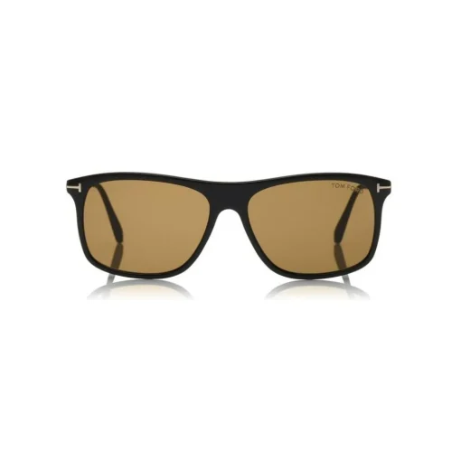Tom Ford Eyewear Sunglasses & Eyewear-Tom Ford - Max Sunglasses - Square Acetate Sunglasses - Shiny Black Brown - FT0588 - Sunglasses - - Avvenice