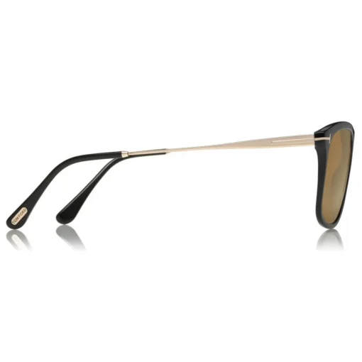 Tom Ford Eyewear Sunglasses & Eyewear-Tom Ford - Max Sunglasses - Square Acetate Sunglasses - Shiny Black Brown - FT0588 - Sunglasses - - Avvenice