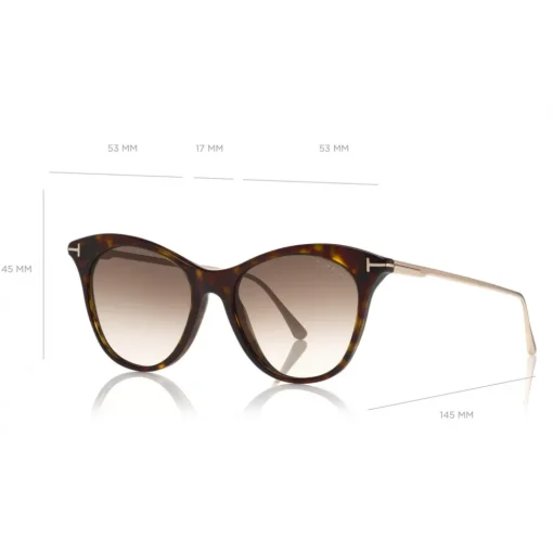 Tom Ford Eyewear Sunglasses & Eyewear-Tom Ford - Micaela Sunglasses - Cat Eye Acetate Sunglasses - FT0662 - Havana - - Avvenice