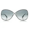 Tom Ford Eyewear Sunglasses & Eyewear-Tom Ford - Miranda Sunglasses - Oversized Square Acetate Sunglasses - FT0130 - Silver - - Avvenice