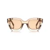 Tom Ford Eyewear Sunglasses & Eyewear-Tom Ford - Pia Sunglasses - Square Acetate Sunglasses - Champagne - FT0659 - Sunglasses - - Avvenice