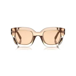 Tom Ford Eyewear Sunglasses & Eyewear-Tom Ford - Pia Sunglasses - Square Acetate Sunglasses - Champagne - FT0659 - Sunglasses - - Avvenice