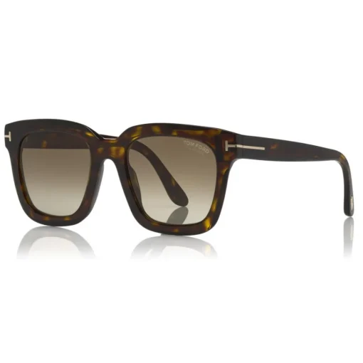 Tom Ford Eyewear Sunglasses & Eyewear-Tom Ford - Polarized Sari Sunglasses - Squared Acetate Sunglasses - Havana - FT0690-P - Sunglasses - - Avvenice