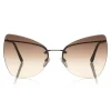 Tom Ford Eyewear Sunglasses & Eyewear-Tom Ford - Presley Sunglasses - Butterfly Acetate Sunglasses - FT0716 - Gold - - Avvenice