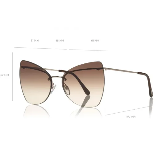 Tom Ford Eyewear Sunglasses & Eyewear-Tom Ford - Presley Sunglasses - Butterfly Acetate Sunglasses - FT0716 - Gold - - Avvenice